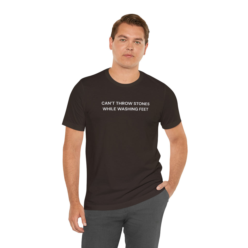 "Cant throw stones" Casual Graphic Tee