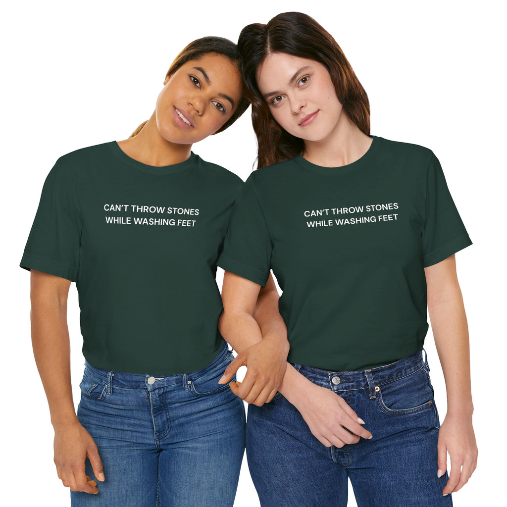 "Cant throw stones" Casual Graphic Tee