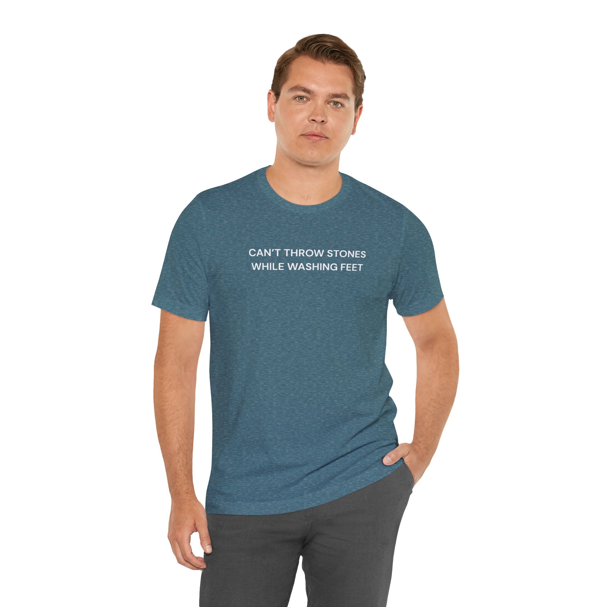 "Cant throw stones" Casual Graphic Tee
