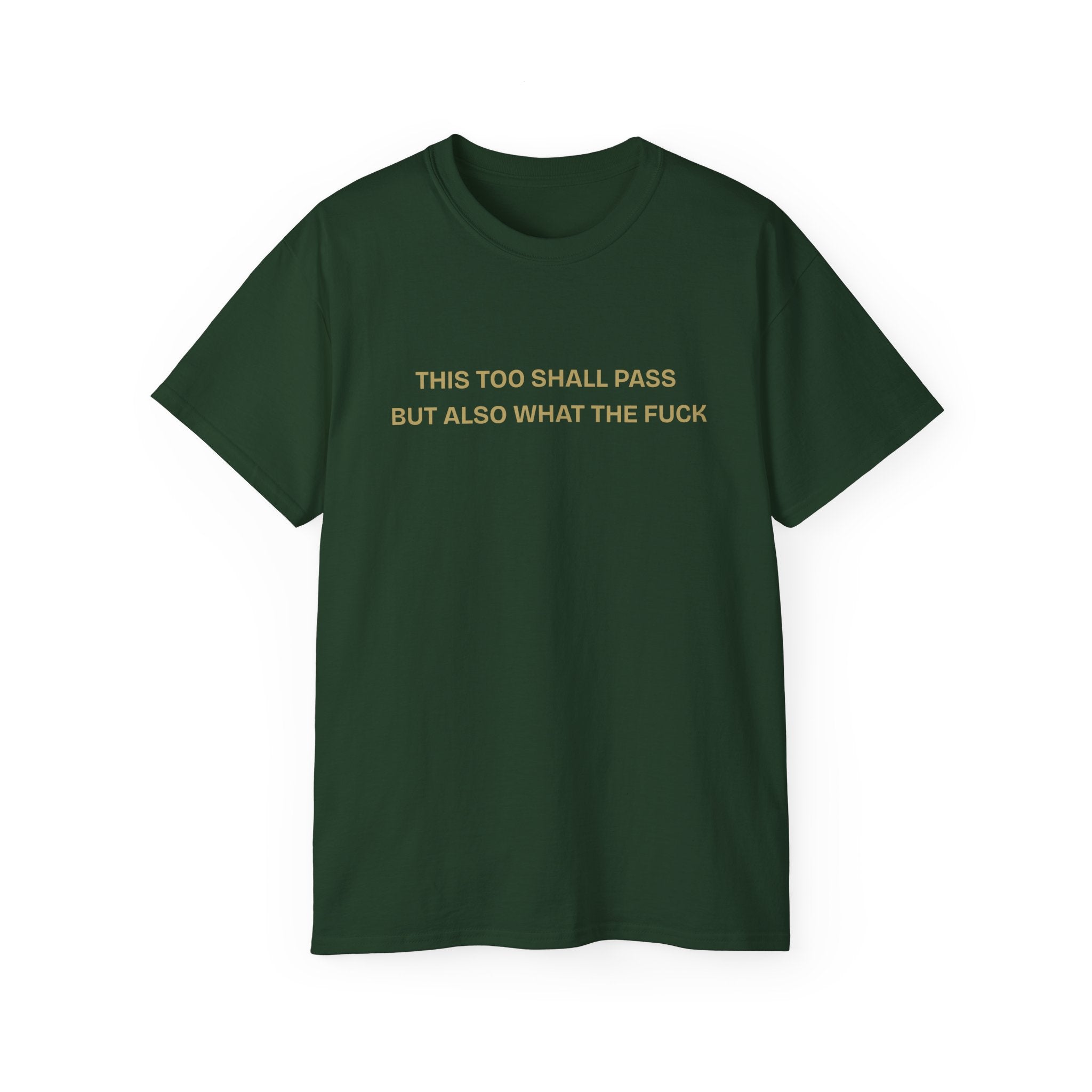 Humorous Quote Tee, Casual Unisex T-Shirt "This too shall pass"