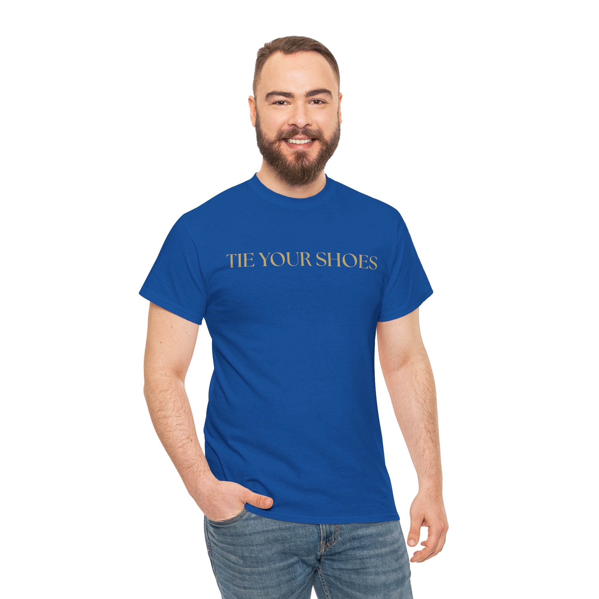 Unisex Heavy Cotton Tee "Tie your shoes"