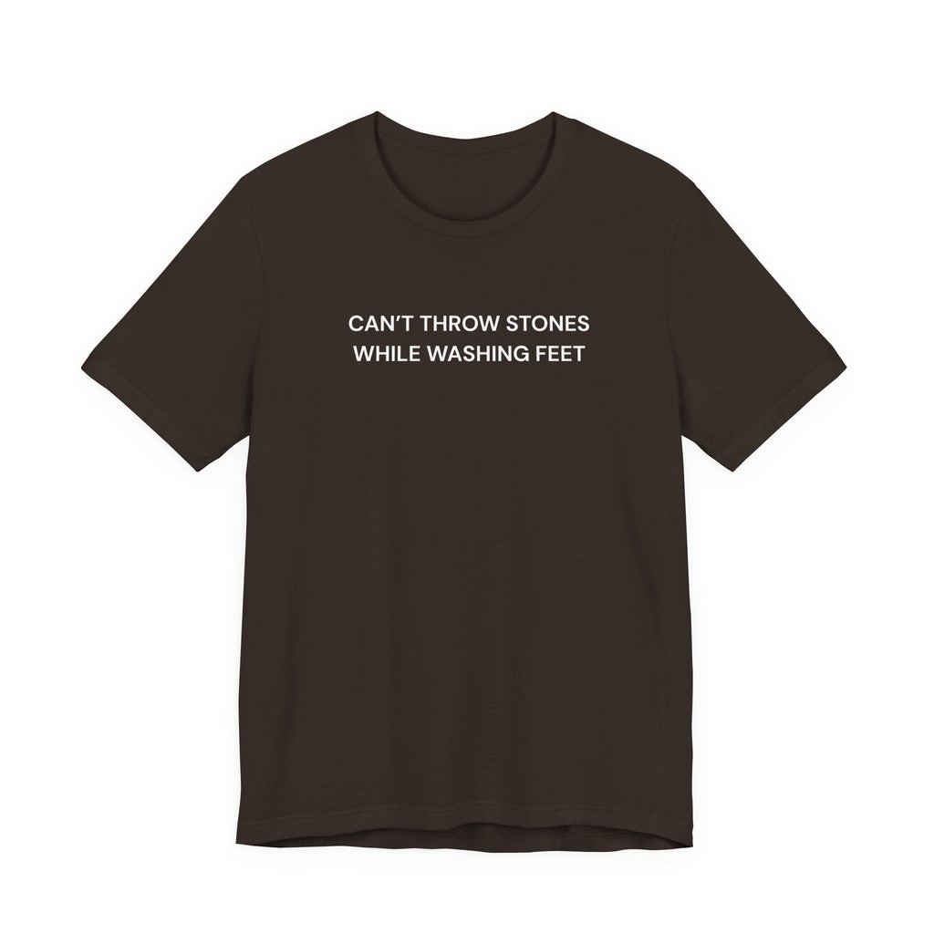 "Cant throw stones" Casual Graphic Tee