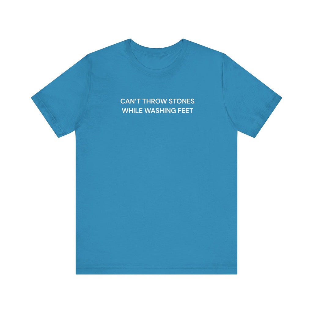 "Cant throw stones" Casual Graphic Tee