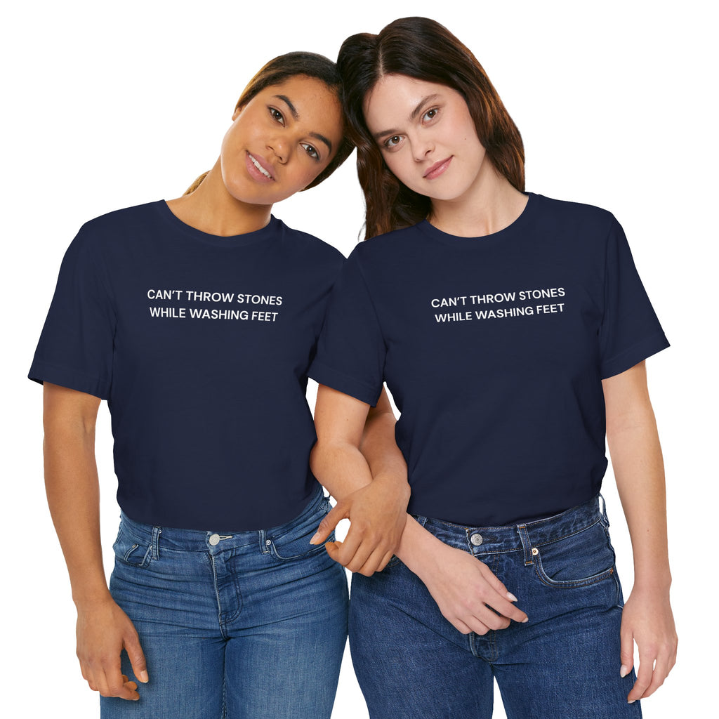 "Cant throw stones" Casual Graphic Tee