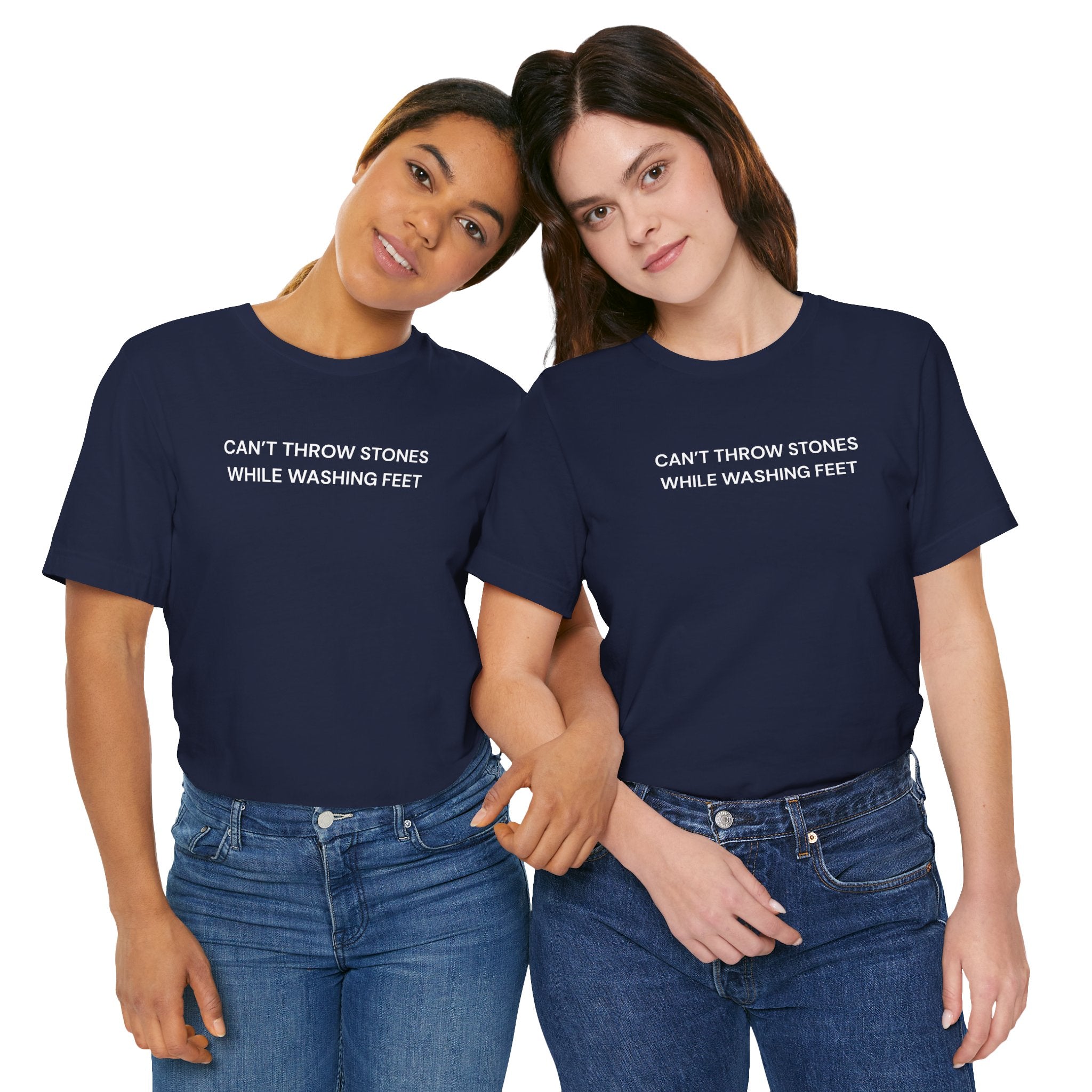 "Cant throw stones" Casual Graphic Tee