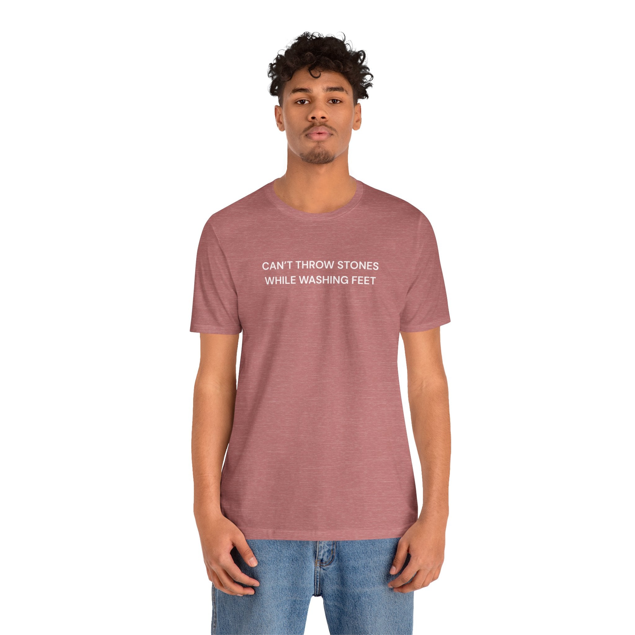 "Cant throw stones" Casual Graphic Tee