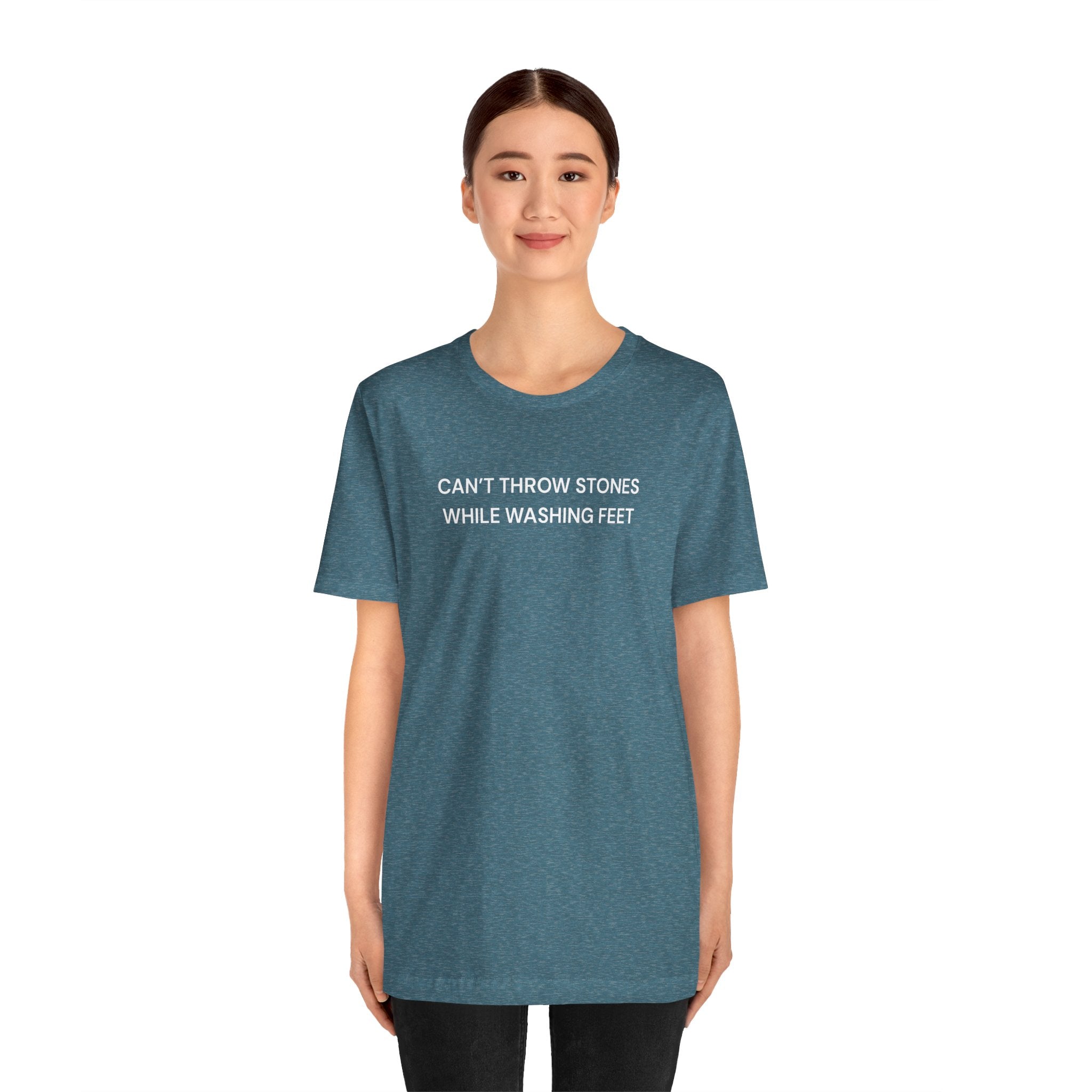 "Cant throw stones" Casual Graphic Tee