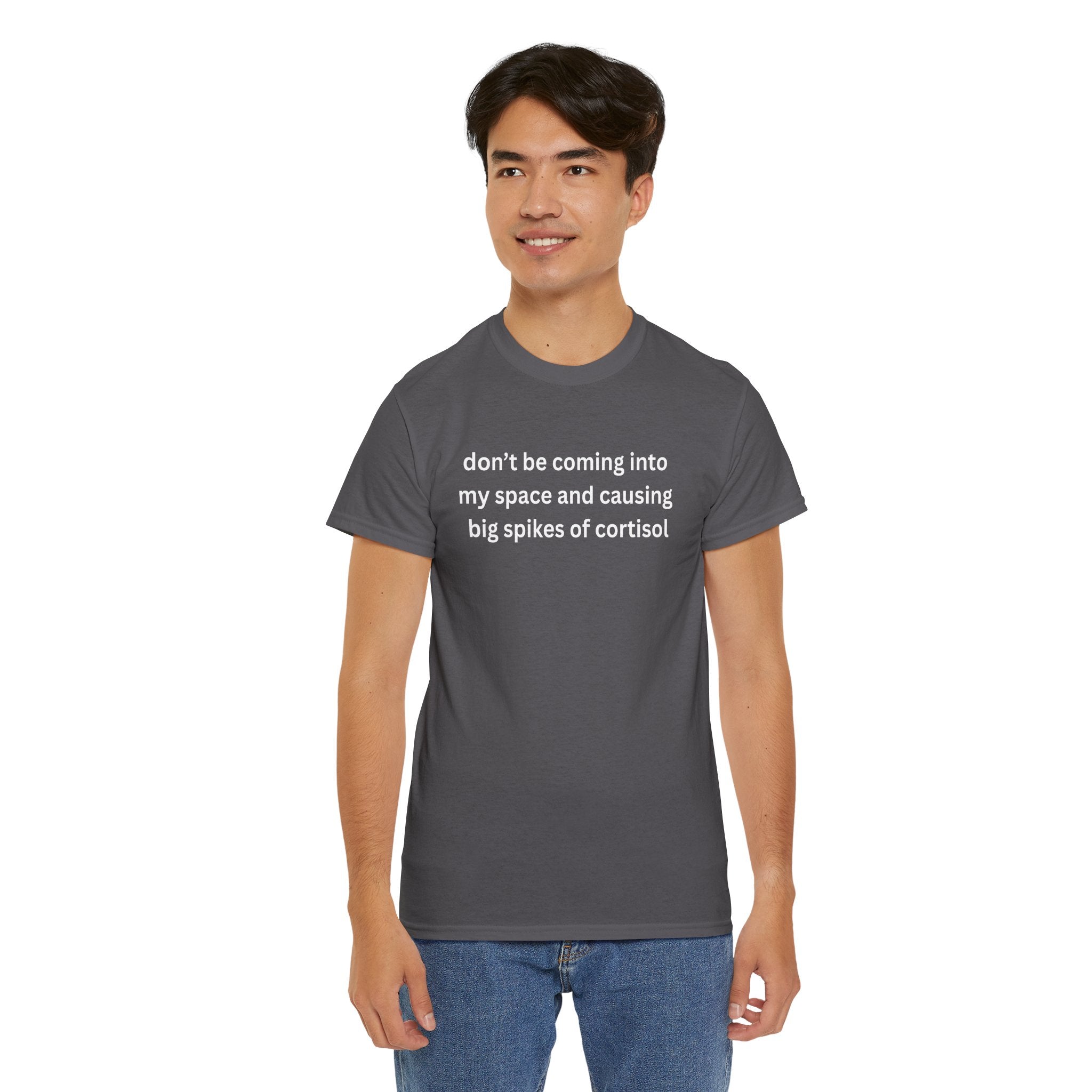 Casual Unisex Heavy Cotton Tee - "Don't be coming into my space"