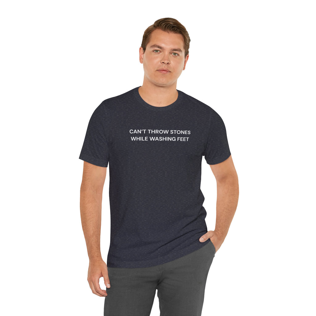 "Cant throw stones" Casual Graphic Tee