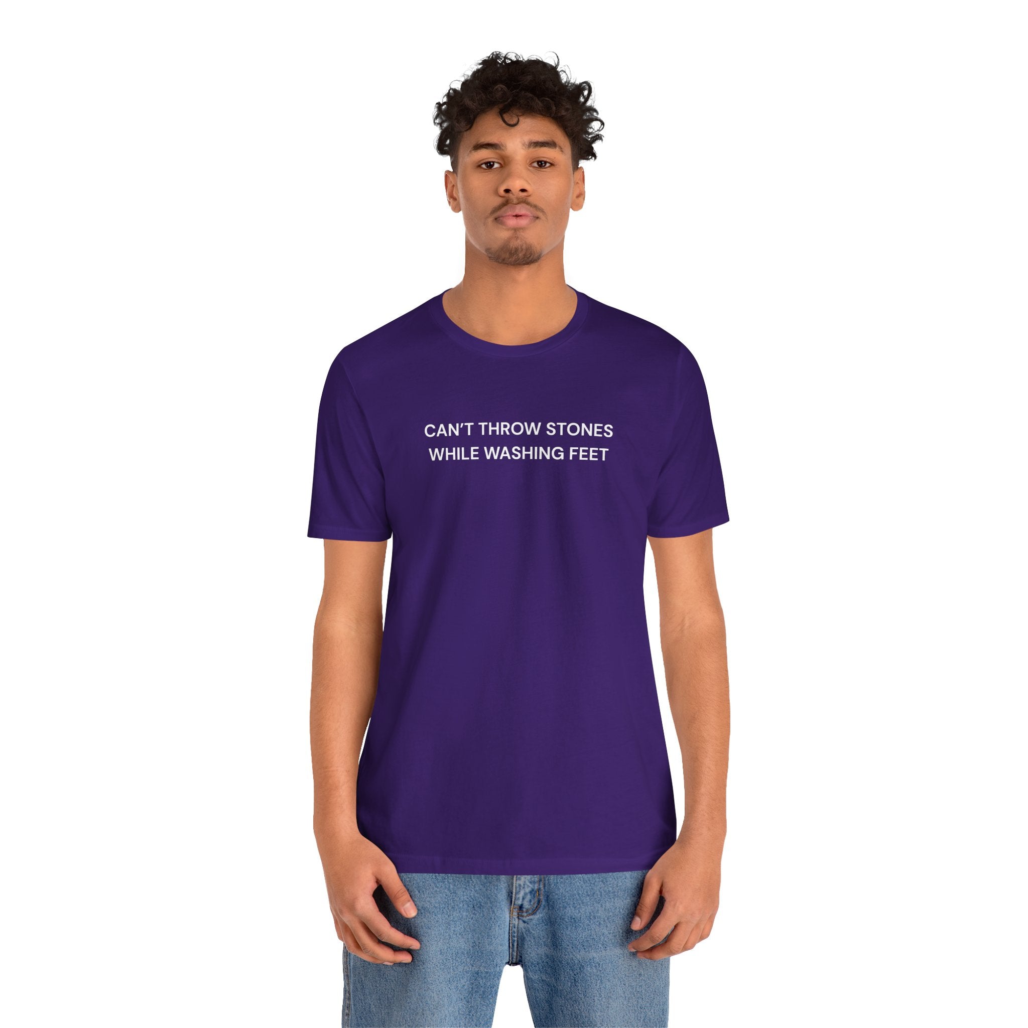 "Cant throw stones" Casual Graphic Tee
