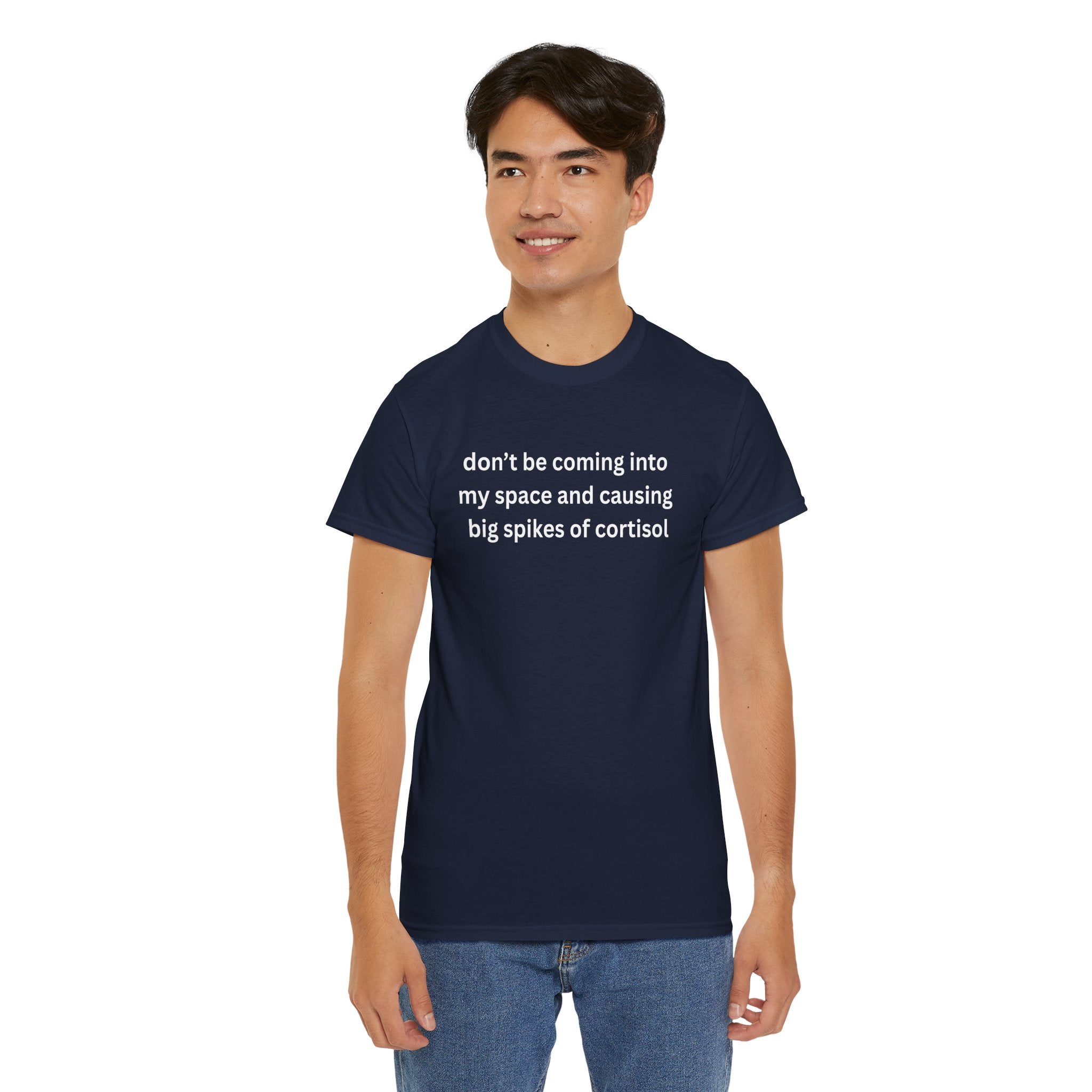 Casual Unisex Heavy Cotton Tee - "Don't be coming into my space"