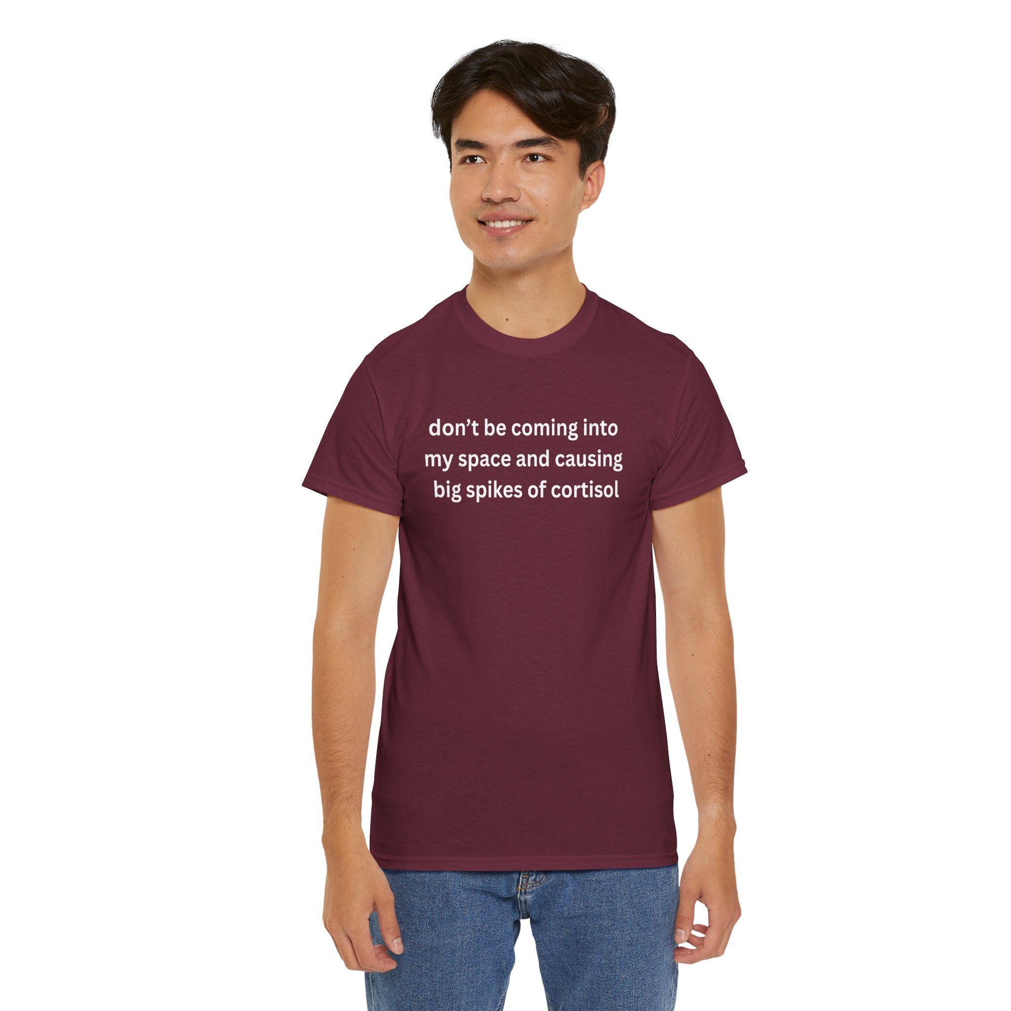 Casual Unisex Heavy Cotton Tee - "Don't be coming into my space"