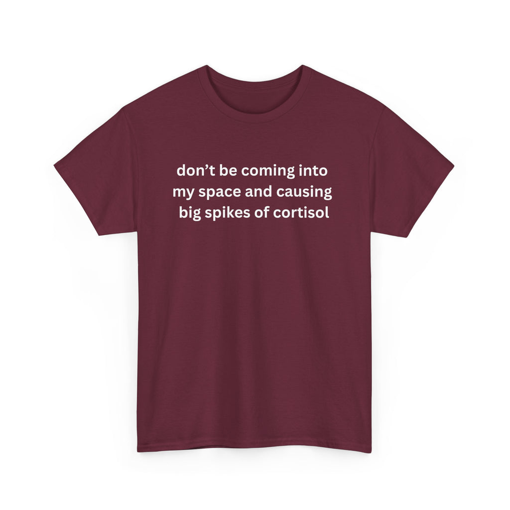 Casual Unisex Heavy Cotton Tee - "Don't be coming into my space"