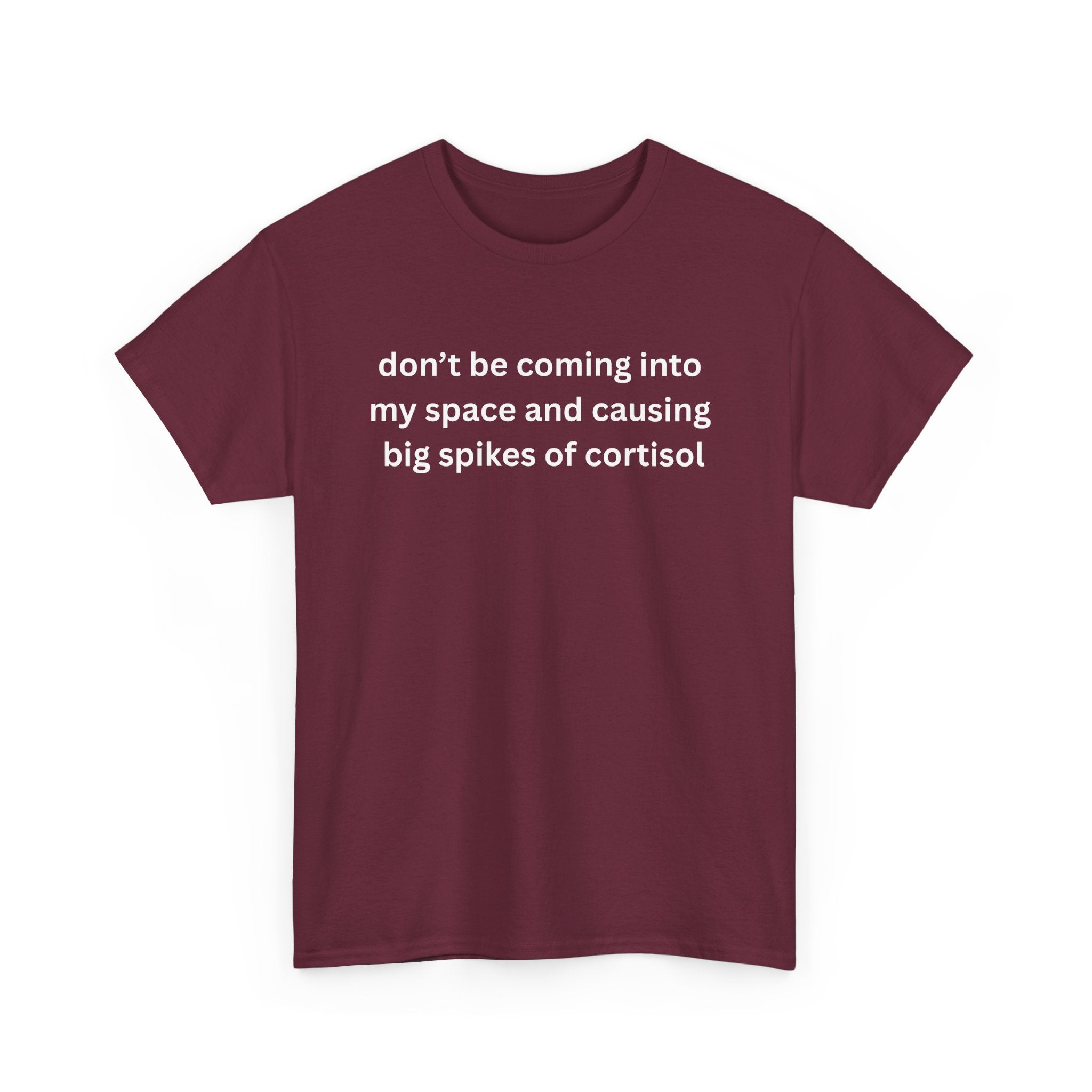 Casual Unisex Heavy Cotton Tee - "Don't be coming into my space"