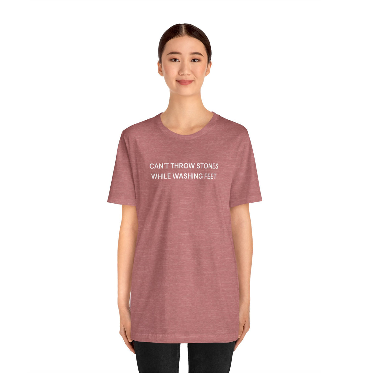 "Cant throw stones" Casual Graphic Tee