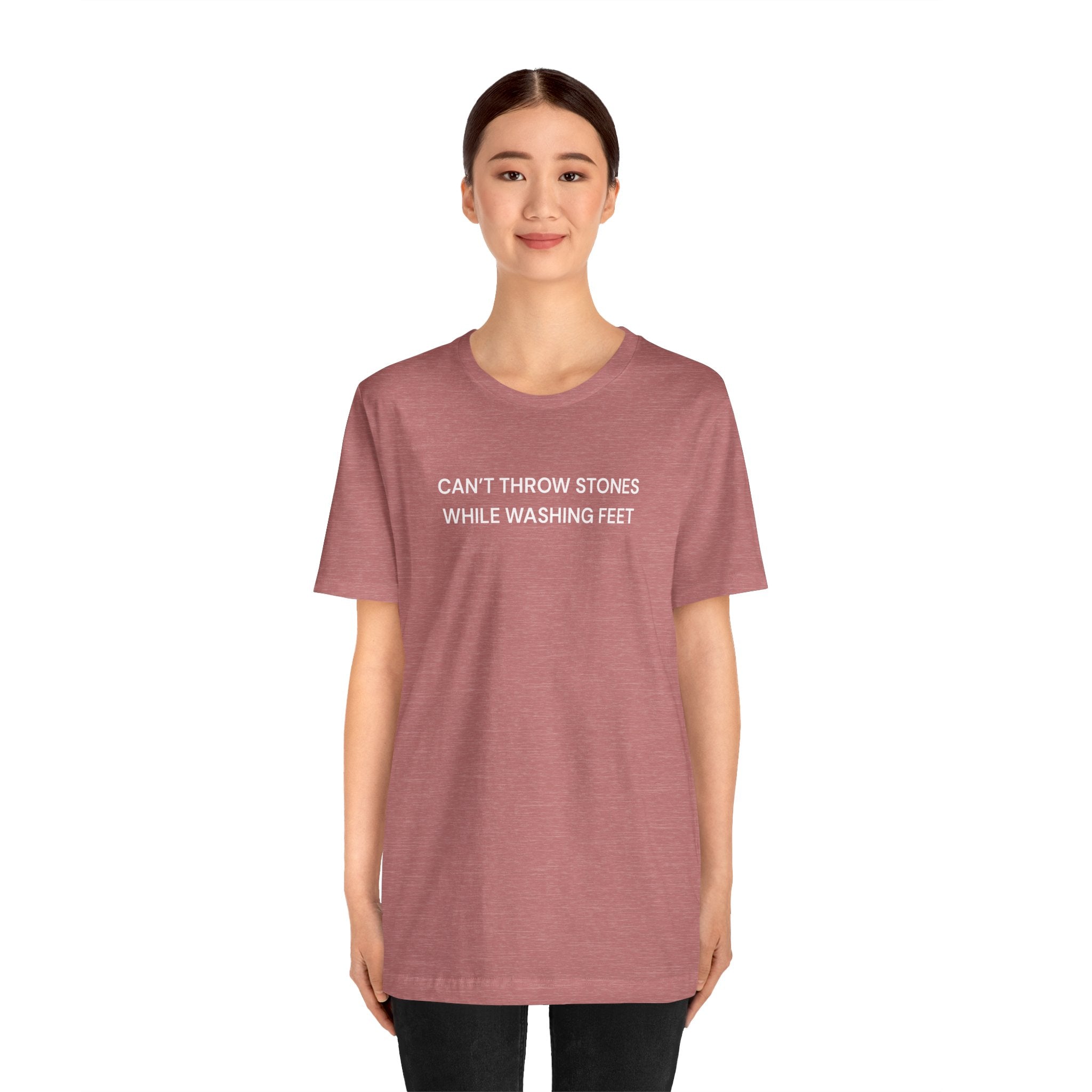 "Cant throw stones" Casual Graphic Tee