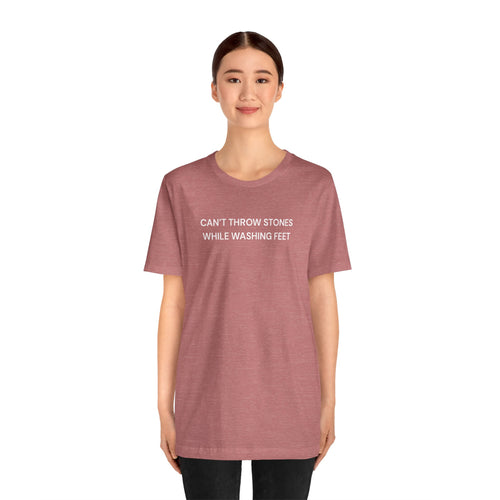 "Cant throw stones" Casual Graphic Tee