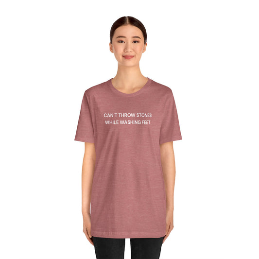 "Cant throw stones" Casual Graphic Tee