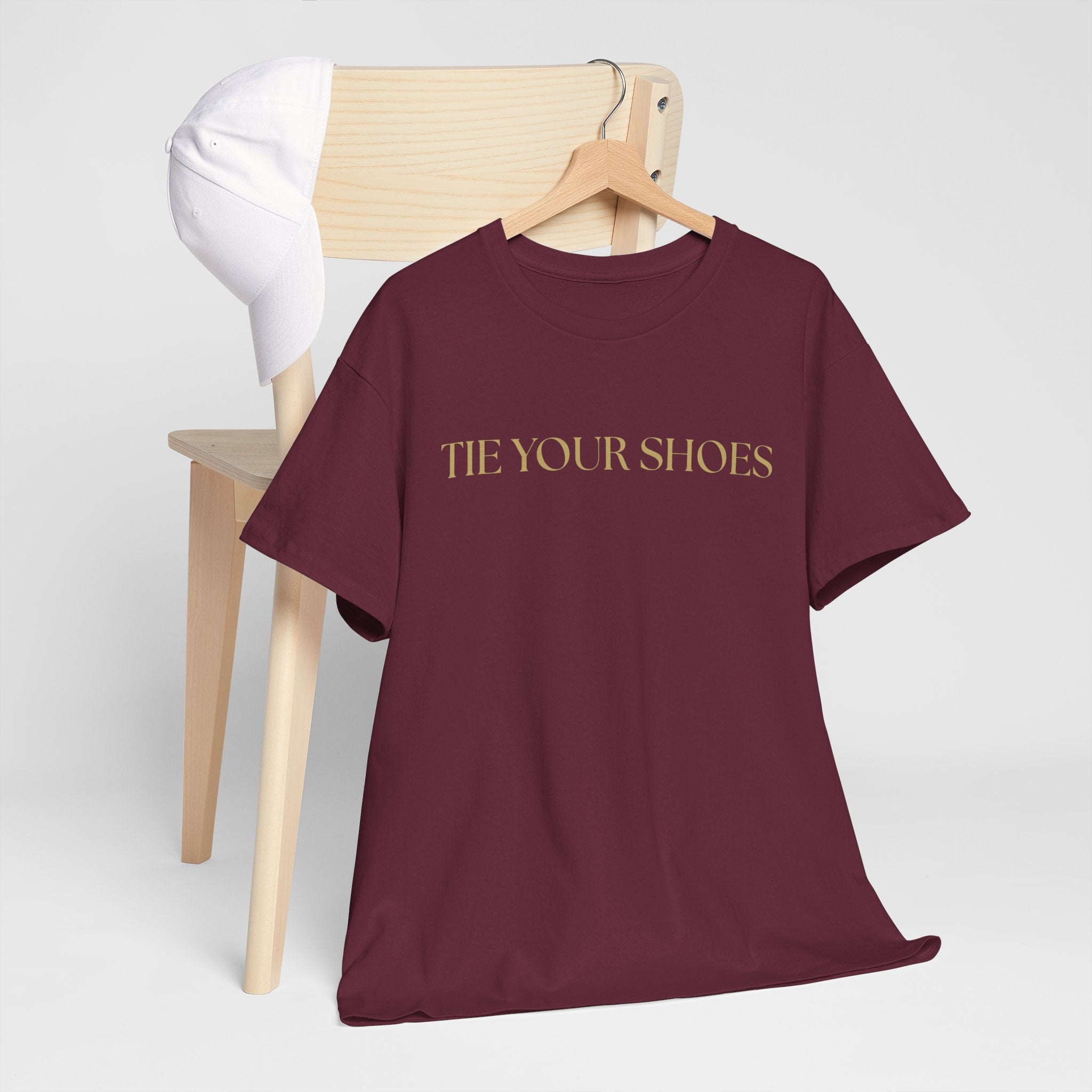 Unisex Heavy Cotton Tee "Tie your shoes"