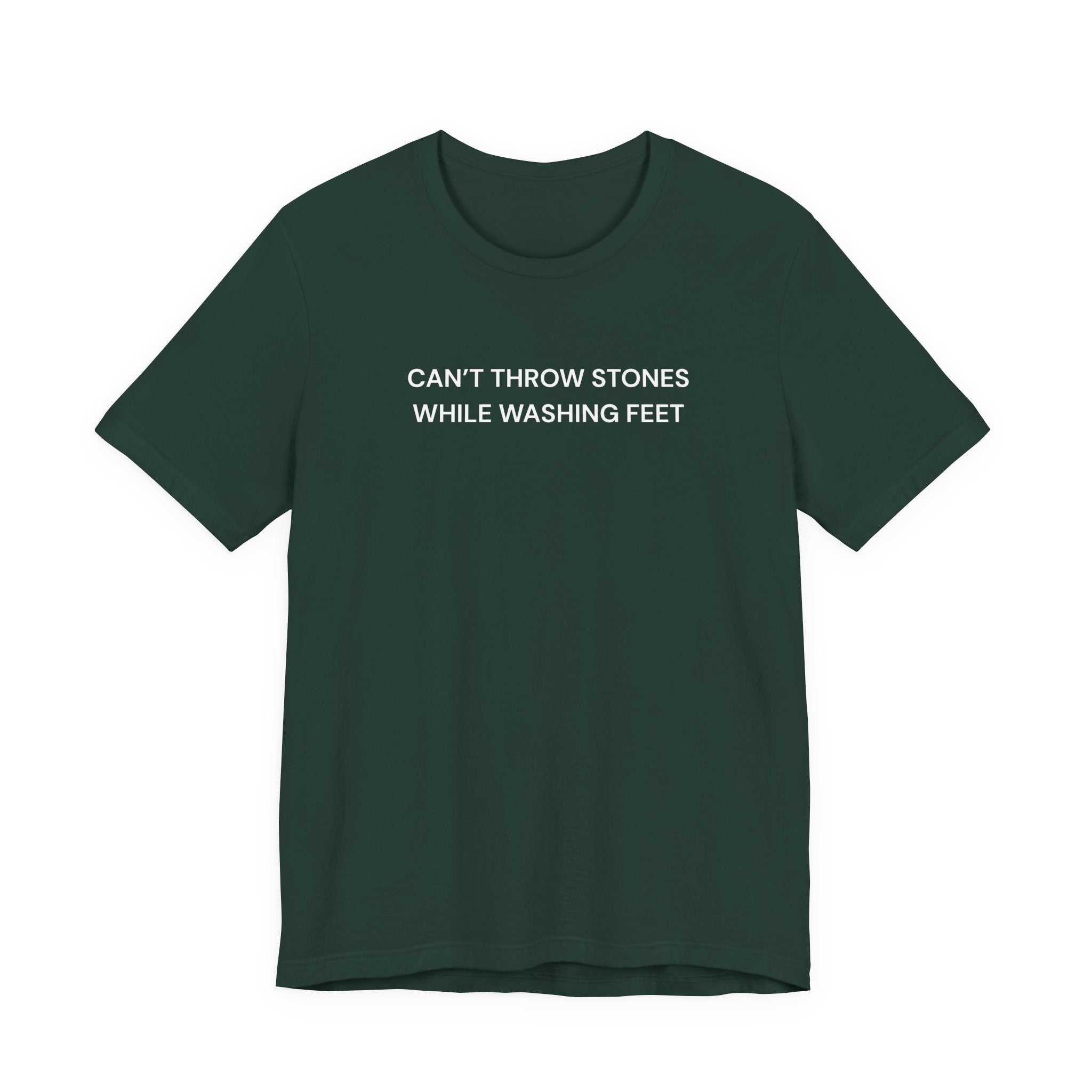 "Cant throw stones" Casual Graphic Tee