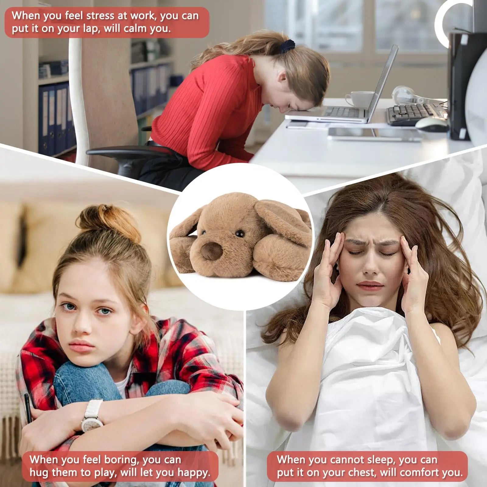 Weighted Dog Stuffed Animals for Anxiety