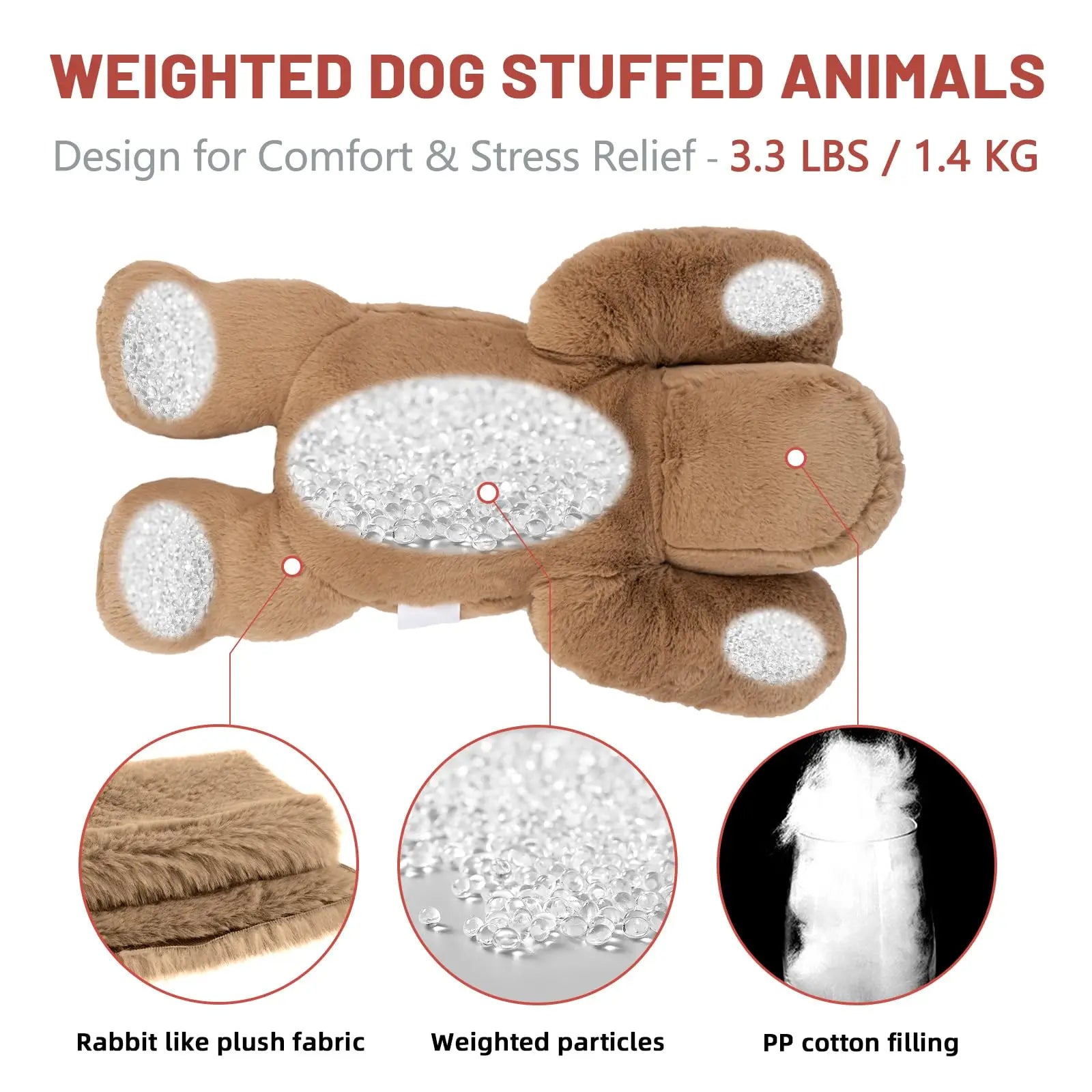 Weighted Dog Stuffed Animals for Anxiety