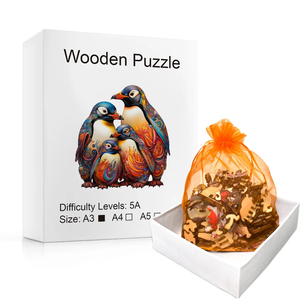 Penguin Wood Puzzle